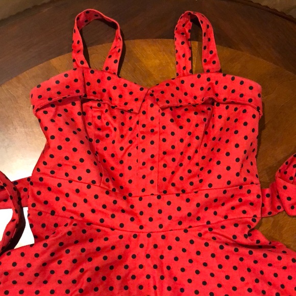 Polka Dot 50’s Style Circle Dress XS - Picture 2 of 5